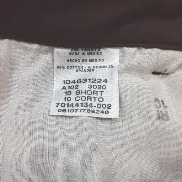 Lee Effortless Wash & Wear Pants 10 Short Relaxed Fit Straight Leg Dk Brown NWT - Picture 10 of 13